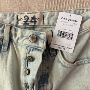NWT Size 24 Free People Wide Leg Jeans